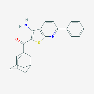 molecular formula C24H24N2OS B433453 1-Adamantyl(3-amino-6-phenylthieno[2,3-b]pyridin-2-yl)methanone CAS No. 330181-64-1