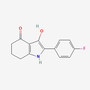 2-(4-fluorophenyl)-3-hydroxy-1,5,6,7-tetrahydro-4H-indol-4-one