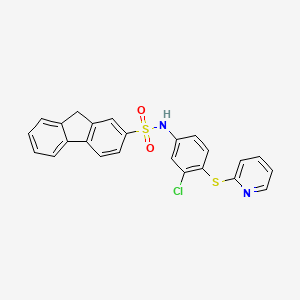 N-[3-chloro-4-(pyridin-2-ylthio)phenyl]-9H-fluorene-2-sulfonamide