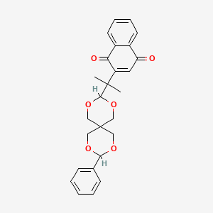 2-[1-methyl-1-(9-phenyl-2,4,8,10-tetraoxaspiro[5.5]undec-3-yl)ethyl]naphthoquinone