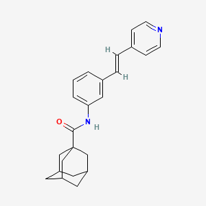 molecular formula C24H26N2O B4334573 N-{3-[(1E)-2-(PYRIDIN-4-YL)ETHENYL]PHENYL}ADAMANTANE-1-CARBOXAMIDE 