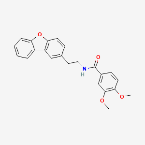 molecular formula C23H21NO4 B4334590 N-[2-(dibenzo[b,d]furan-2-yl)ethyl]-3,4-dimethoxybenzamide 