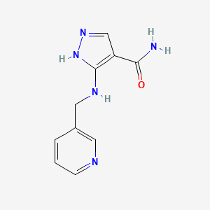 molecular formula C10H11N5O B4334990 5-[(Pyridin-3-Ylmethyl)amino]-1h-Pyrazole-4-Carboxamide CAS No. 1015844-93-5