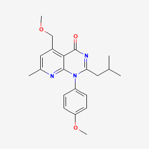 molecular formula C21H25N3O3 B4335070 5-(Methoxymethyl)-1-(4-methoxyphenyl)-7-methyl-2-(2-methylpropyl)pyrido[2,3-d]pyrimidin-4-one 
