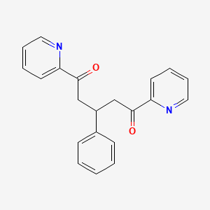 molecular formula C21H18N2O2 B4335237 3-phenyl-1,5-di(2-pyridyl)-1,5-pentanedione 