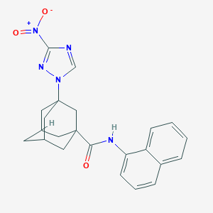 molecular formula C23H23N5O3 B4335426 N~1~-(1-NAPHTHYL)-3-(3-NITRO-1H-1,2,4-TRIAZOL-1-YL)-1-ADAMANTANECARBOXAMIDE 