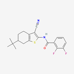 molecular formula C20H20F2N2OS B4335445 N-[6-(TERT-BUTYL)-3-CYANO-4,5,6,7-TETRAHYDRO-1-BENZOTHIOPHEN-2-YL]-2,3-DIFLUOROBENZAMIDE 