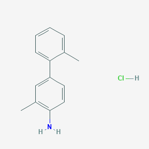 molecular formula C14H16ClN B043359 2',3-Dimethyl(1,1'-biphenyl)-4-amine hydrochloride CAS No. 58109-32-3