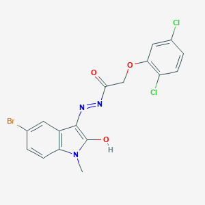 molecular formula C17H12BrCl2N3O3 B433596 N'-(5-bromo-1-methyl-2-oxo-1,2-dihydro-3H-indol-3-ylidene)-2-(2,5-dichlorophenoxy)acetohydrazide 