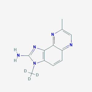 molecular formula C11H11N5 B043366 2-Amino-8-methyl-3-(trideuteromethyl)imidazo[4,5-f]quinoxaline CAS No. 122457-31-2