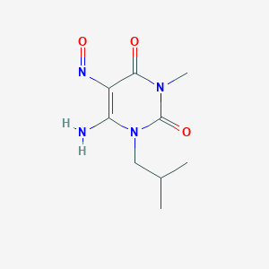 molecular formula C9H14N4O3 B043377 6-Amino-1-isobutyl-3-methyl-5-nitrosouracil CAS No. 54052-67-4