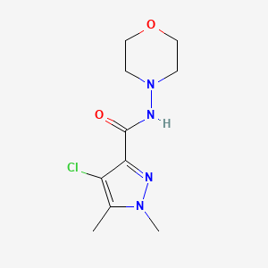 molecular formula C10H15ClN4O2 B4337720 4-CHLORO-1,5-DIMETHYL-N-MORPHOLINO-1H-PYRAZOLE-3-CARBOXAMIDE 