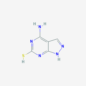 molecular formula C5H5N5S B043378 4-Amino-6-mercaptopyrazolo[3,4-d]pyrimidine CAS No. 23771-52-0