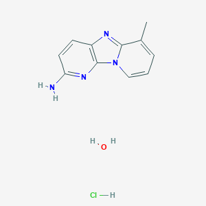 molecular formula C11H13ClN4O B043381 2-Amino-6-methyldipyrido[1,2-a:3',2'-d]imidazole hydrochloride monohydrate CAS No. 210049-10-8