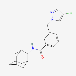 molecular formula C21H24ClN3O B4339239 N-(2-ADAMANTYL)-3-[(4-CHLORO-1H-PYRAZOL-1-YL)METHYL]BENZAMIDE 