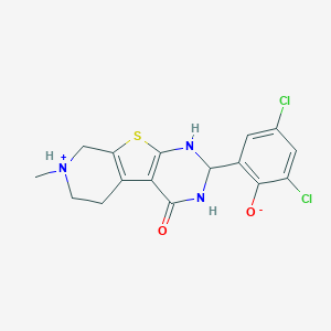 2,4-Dichloro-6-(11-methyl-3-oxo-8-thia-4,6-diaza-11-azoniatricyclo[7.4.0.02,7]trideca-1(9),2(7)-dien-5-yl)phenolate