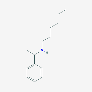 molecular formula C14H23N B433961 N-hexyl-N-(1-phenylethyl)amine CAS No. 55386-59-9