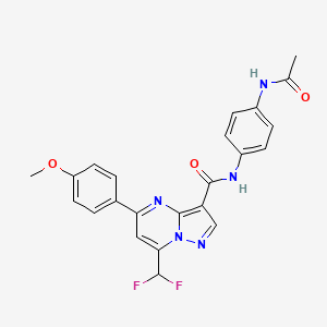 molecular formula C23H19F2N5O3 B4340109 N-[4-(acetylamino)phenyl]-7-(difluoromethyl)-5-(4-methoxyphenyl)pyrazolo[1,5-a]pyrimidine-3-carboxamide 