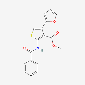 molecular formula C17H13NO4S B4340597 methyl 2-(benzoylamino)-4-(2-furyl)-3-thiophenecarboxylate 