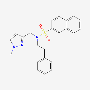 molecular formula C23H23N3O2S B4340616 N-[(1-METHYL-1H-PYRAZOL-3-YL)METHYL]-N-PHENETHYL-2-NAPHTHALENESULFONAMIDE 