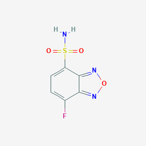 molecular formula C6H4FN3O3S B043410 4-(氨磺酰基)-7-氟-2,1,3-苯并恶二唑 CAS No. 91366-65-3