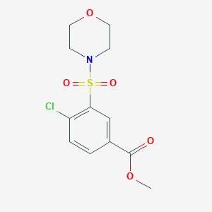 molecular formula C12H14ClNO5S B434166 Methyl 4-chloro-3-(morpholine-4-sulfonyl)benzoate CAS No. 352668-16-7
