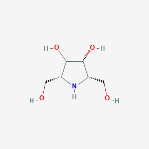 molecular formula C6H13NO4 B043419 2,5-Anhydro-2,5-imino-D-glucitol CAS No. 132295-44-4