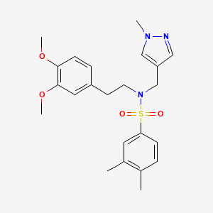 molecular formula C23H29N3O4S B4342232 N-[2-(3,4-dimethoxyphenyl)ethyl]-3,4-dimethyl-N-[(1-methyl-1H-pyrazol-4-yl)methyl]benzenesulfonamide CAS No. 1174844-14-4