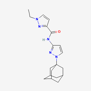 molecular formula C19H25N5O B4342507 N-[1-(1-adamantyl)-1H-pyrazol-3-yl]-1-ethyl-1H-pyrazole-3-carboxamide 