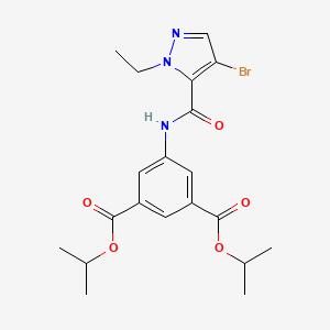 molecular formula C20H24BrN3O5 B4342916 diisopropyl 5-{[(4-bromo-1-ethyl-1H-pyrazol-5-yl)carbonyl]amino}isophthalate 