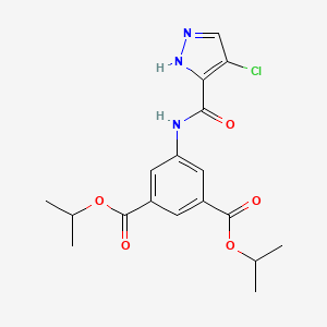 molecular formula C18H20ClN3O5 B4342922 diisopropyl 5-{[(4-chloro-1H-pyrazol-3-yl)carbonyl]amino}isophthalate 