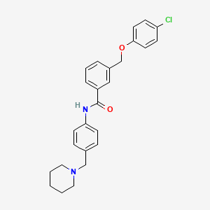 molecular formula C26H27ClN2O2 B4343499 3-[(4-chlorophenoxy)methyl]-N-[4-(piperidin-1-ylmethyl)phenyl]benzamide CAS No. 827586-01-6