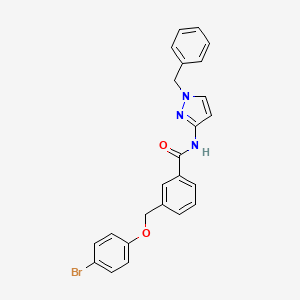 molecular formula C24H20BrN3O2 B4343659 N-(1-benzyl-1H-pyrazol-3-yl)-3-[(4-bromophenoxy)methyl]benzamide 