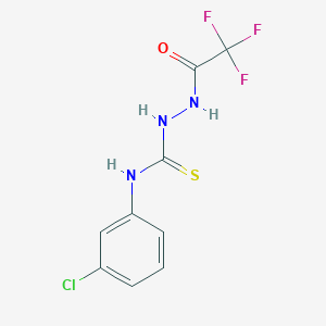 molecular formula C9H7ClF3N3OS B4343780 N-(3-CHLOROPHENYL)-2-(2,2,2-TRIFLUOROACETYL)-1-HYDRAZINECARBOTHIOAMIDE 