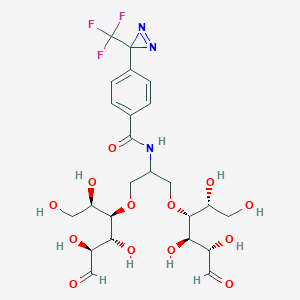 N-[1,3-bis[[(2R,3R,4R,5S)-1,2,4,5-tetrahydroxy-6-oxohexan-3-yl]oxy]propan-2-yl]-4-[3-(trifluoromethyl)diazirin-3-yl]benzamide