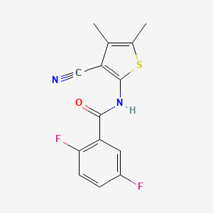 molecular formula C14H10F2N2OS B4344049 N-(3-cyano-4,5-dimethylthiophen-2-yl)-2,5-difluorobenzamide 