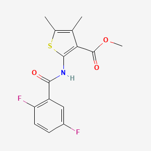 molecular formula C15H13F2NO3S B4344075 methyl 2-[(2,5-difluorobenzoyl)amino]-4,5-dimethyl-3-thiophenecarboxylate 