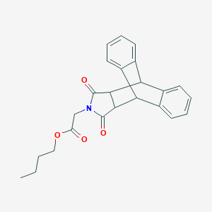 molecular formula C24H23NO4 B434439 butyl 2-(12,14-dioxo-11,12,14,15-tetrahydro-9H-9,10-[3,4]epipyrroloanthracen-13(10H)-yl)acetate CAS No. 331865-82-8