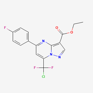 molecular formula C16H11ClF3N3O2 B4344567 ethyl 7-[chloro(difluoro)methyl]-5-(4-fluorophenyl)pyrazolo[1,5-a]pyrimidine-3-carboxylate 
