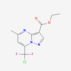 molecular formula C11H10ClF2N3O2 B4344572 ethyl 7-[chloro(difluoro)methyl]-5-methylpyrazolo[1,5-a]pyrimidine-3-carboxylate 