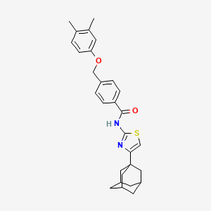 molecular formula C29H32N2O2S B4344761 N-[4-(1-adamantyl)-1,3-thiazol-2-yl]-4-[(3,4-dimethylphenoxy)methyl]benzamide 