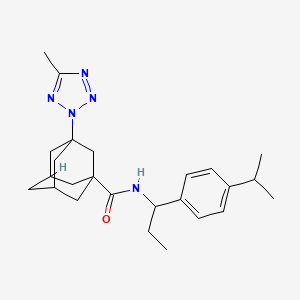 molecular formula C25H35N5O B4344764 N-[1-(4-ISOPROPYLPHENYL)PROPYL]-3-(5-METHYL-2H-1,2,3,4-TETRAAZOL-2-YL)-1-ADAMANTANECARBOXAMIDE 
