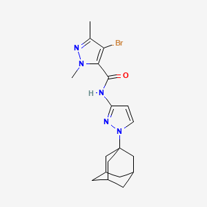 molecular formula C19H24BrN5O B4344940 N-[1-(1-adamantyl)-1H-pyrazol-3-yl]-4-bromo-1,3-dimethyl-1H-pyrazole-5-carboxamide 