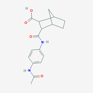 molecular formula C17H20N2O4 B434799 3-[(4-ACETAMIDOPHENYL)CARBAMOYL]BICYCLO[2.2.1]HEPTANE-2-CARBOXYLIC ACID CAS No. 353524-13-7