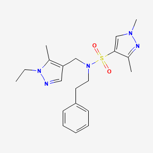 molecular formula C20H27N5O2S B4348299 N~4~-[(1-ETHYL-5-METHYL-1H-PYRAZOL-4-YL)METHYL]-1,3-DIMETHYL-N~4~-PHENETHYL-1H-PYRAZOLE-4-SULFONAMIDE 