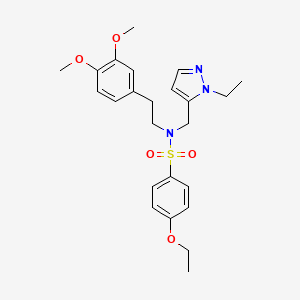 molecular formula C24H31N3O5S B4348408 N~1~-(3,4-DIMETHOXYPHENETHYL)-4-ETHOXY-N~1~-[(1-ETHYL-1H-PYRAZOL-5-YL)METHYL]-1-BENZENESULFONAMIDE 