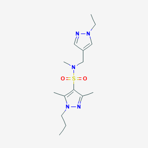 molecular formula C15H25N5O2S B4348593 N~4~-[(1-ETHYL-1H-PYRAZOL-4-YL)METHYL]-N~4~,3,5-TRIMETHYL-1-PROPYL-1H-PYRAZOLE-4-SULFONAMIDE 