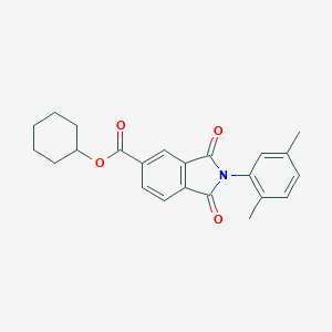 molecular formula C23H23NO4 B435019 Cyclohexyl 2-(2,5-dimethylphenyl)-1,3-dioxoisoindole-5-carboxylate CAS No. 351895-52-8