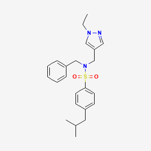 molecular formula C23H29N3O2S B4350614 N~1~-BENZYL-N~1~-[(1-ETHYL-1H-PYRAZOL-4-YL)METHYL]-4-ISOBUTYL-1-BENZENESULFONAMIDE 