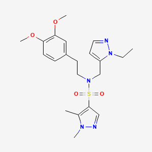 molecular formula C21H29N5O4S B4350635 N~4~-(3,4-DIMETHOXYPHENETHYL)-N~4~-[(1-ETHYL-1H-PYRAZOL-5-YL)METHYL]-1,5-DIMETHYL-1H-PYRAZOLE-4-SULFONAMIDE 